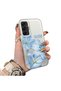 Samsung Galaxy A25 Compatible Silicone Edge Hard Back Case Couple Phone Case with Floral Pattern