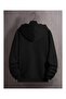 Women's Hooded Printed Relaxed Fit Sweatshirt - 2