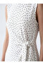 Lcw Everyday Ecru Polka Dot Waist-Slit Dress - 3