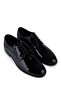 Men's Genuine Leather Black Classic Shoes - 2