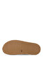 Men's Genuine Leather Beige Suede Flat Slippers - 4