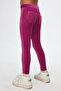 Purple Corduroy Girls' Leggings with Pockets - 6