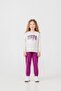 Girl's Printed White Long Sleeve Tracksuit Set Us2701-C-V1 - 2