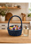 Candya Handmade Rope Multi-Purpose Guest Candy Basket, Gift Basket, Wedding Basket Decorative Organizer Fruit Basket Presentation Basket 19X7 cm