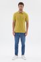 Yellow Polo Collar Pique Short Sleeve Slim Fit 100% Cotton T-Shirt 1011260171 - 2