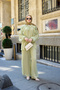 Women's Lined Tulle Suit with Ruffle Detail Pants Green - 2