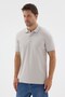 Stone Polo Collar Pique Short Sleeve Slim Fit 100% Cotton T-Shirt 1011260171 - 3