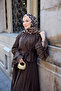 Women's Ruffle Sleeve Detailed Inner Lined Tulle Set Brown - 3