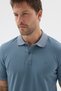 Dark Blue Polo Collar Pique Short Sleeve Slim Fit 100% Cotton T-Shirt 1011260171 - 4