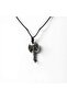 Double Sided Skull War Axe Chrome Plated Oiled Cotton Cord Men Women Necklace - 3