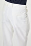 Straight Slim Fit Pleated Belt Buckle Men's Trousers Ecru - 38369.26Y - 7