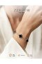 Four Leaf Design Women's Steel Bracelet Elegant Design Silver Black - 3
