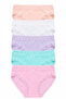Women's Panties 5 Pack Lycra Cotton Lace Salmon - 2
