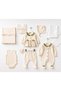 100% Cotton Crispy Floral Ruffle Newborn Baby Girl 10-Piece Hospital Discharge Bodysuit Set Boxed - 8