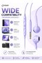 Wired Earphones With Mic | 3.5mm Jack Stereo Bass In Ear Headphones | Purple In Line Control Earbuds For Mobile Laptop Tablet - 3