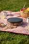 1500 Cc Glass Salad Bowl with Line Detail and Silicone Lid |   Storage and Presentation Container - 3