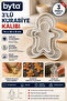 3-Piece Gingerbread Man Cookie Cutter Set – Stainless Steel Dough Cutter, Cookie and Fondant Mold