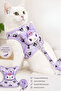 Anti-Escape Breathable Fabric Cat Dog Collar Set