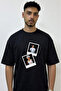 Central Cee_45 Design Printed Oversize Black T-Shirt