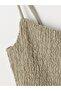 Lcw Vision Khaki Rope Strap Asymmetrical Cut Women's Tank Top - 7