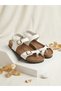 Women's Anatomical Cork Sole Double Buckle Flip-Flop Casual Sandals