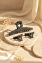 Stylish and Convenient Set of 3 Gray Shiny Hair Clips in Large and Small Sizes - 6
