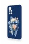 Redmi 10 2022 Compatible Blue Ribbon Flower Pattern Silicone Case - 4
