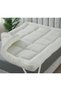 Bamboo Mattress Topper 4" Thick 10cm Plush Fiber Fill, Box Quilted for Comfort, Breathable & Hypoallergenic, Elastic Straps Fit Up to 16" Mattress