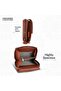 Genuine Leather Ladies Wallet | LW5003_VRN, Tan, Modern - 4