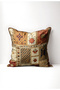 Bohemian Patchwork Patterned Leather Luxury Cushion Cover 45X45Cm 1 Piece - 2