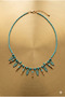 Handmade Small Metal Leaf Dangle Bead Necklace - 3
