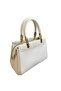Stylish Accessory Detailled Bag with Hand Grip and Crossbody Strap White