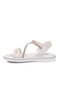 White Velcro Girls' Flat Sandals - 4