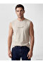 Original Oval Collar Printed Men's Sleeveless T-Shirt