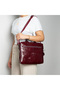 Burgundy Croco Genuine Leather 15-16 Inch Macbook/Laptop Bag - 8