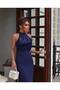 Women's Halter Neck Sequined Feather and Pearl Evening Dress - 3