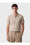 Nevavm Men's Polo Collar Patterned T-Shirt with a Difference