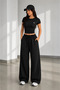 Triple Black Gray Navy Blue Wide-Leg Sweatpants Set - at Home, Sports, and Outdoors - 7