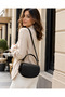 Women's Shoulder and Crossbody Bag Half Moon Model with Magnetic Closure and Gold Detail 20X13X6 cm - 3