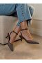 Venus Pointed Toe Open Back Stiletto Strap Evening Dress Heeled Women's Shoes - Short Heels - 3