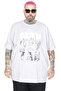 Mode XL Large Size T-Shirt with Bis Collar Manhattan U26118 Gray