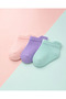 3-Piece Cotton Baby Booties Socks / Seamless Toe - 2