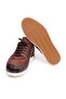 Chocolate Color Lace-Up Genuine Leather Men's Shoes - 3