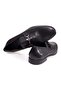 Black Color Laceless Genuine Leather Men's Shoes - 2