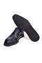 Dark Blue Color Lace-Up Genuine Leather Men's Shoes - 3