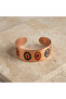 Gifted copper multi evil eye patterned wide adjustable clamp bracelet - 5