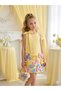 Girl's Special Design Dress with Bag and Bow Applique 1919 S- - 2