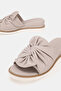 Women's Mink Genuine Leather 36-42 Size Flat Sole Daily Slippers - 3