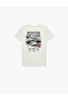 Cotton Short Sleeve Crew Neck Printed T-Shirt - 2