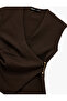 Slim Fit V-Neck Double-Breasted Vest with Metal Accessories - 5